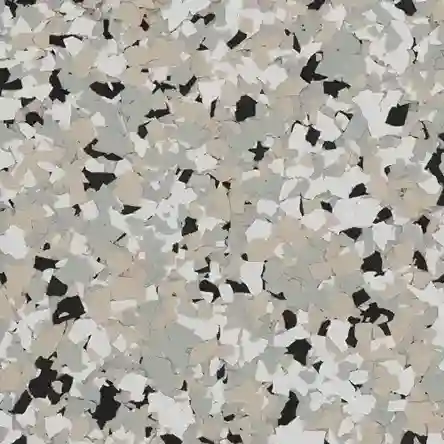 Light-gray-tan-and-black-epoxy-floor-flakes