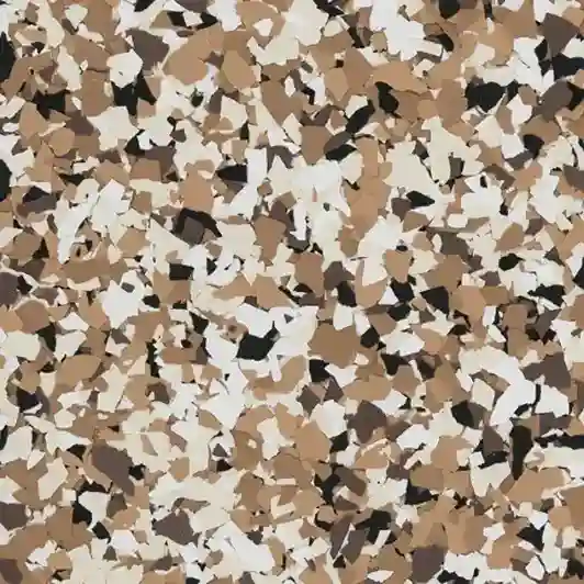 Tan-brown-black-and-white-decorative-floor-flakes